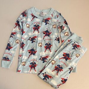 Hanna Andersson Superman Pajama Set - Light Blue